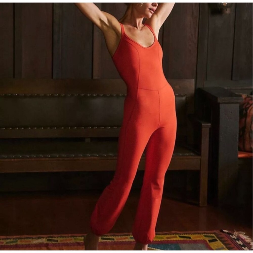 NWT Free People Movement Lets Bounce Flame onesie jumpsuit size XS
